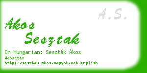 akos sesztak business card